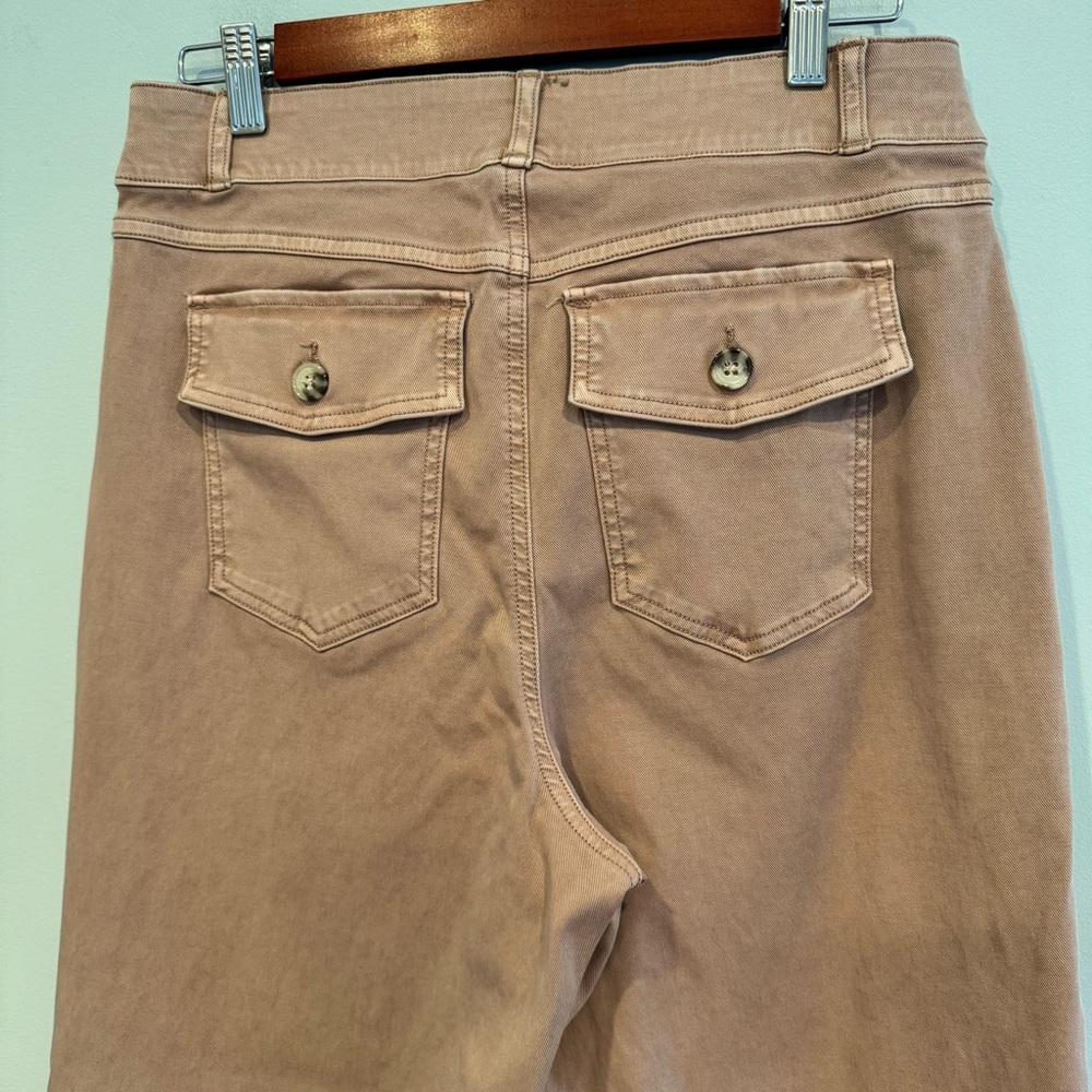 SPANX Women's Twill Cropped Wide Leg Pants Size XL - Picture 4 of 6